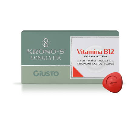 Giusto Kronos Vitamina B12 - Integratore di vitamina B12 in forma attiva 30 compresse