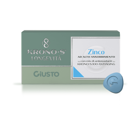 Giusto Kronos Zinco 30 compresse - Integratore di zinco ad alto assorbimento 30 compresse