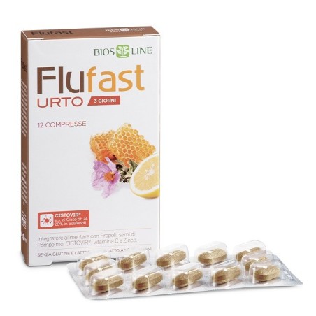 Biosline Apix Propoli Flufast Urto 3 Giorni integratore per vie respiratorie 12 compresse Biosline Apix Propoli Flufast Urto 3 Giorni integratore per vie respiratorie 12 compresse