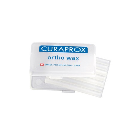 Curaprox Ortho Wax cera trasparente gusto neutro protettivo per apparecchio 7 pezzi 46 x 4 mm