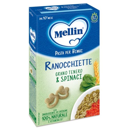 Mellin Ranocchiette Con Spinaci pasta per bambini dai dieci mesi 280 g Mellin Ranocchiette Con Spinaci pasta per bambini dai dieci mesi 280 g