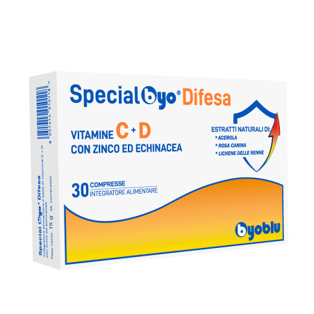 SpecialByo Difesa Vitamine C+D integratore per difese immunitarie 30 compresse SpecialByo Difesa Vitamine C+D integratore per difese immunitarie 30 compresse
