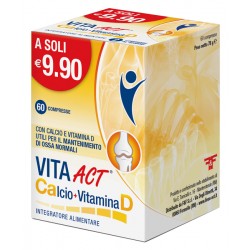 Vita Act Calcio + Vitamina D integratore per ossa e denti 60 compresse