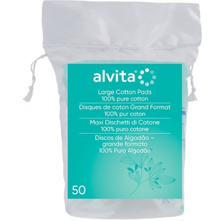 Alvita Maxi Dischetti di Cotone per pulizia della pelle e la rimozione del trucco 80 pezzi Alvita Maxi Dischetti di Cotone per pulizia della pelle e la rimozione del trucco 80 pezzi
