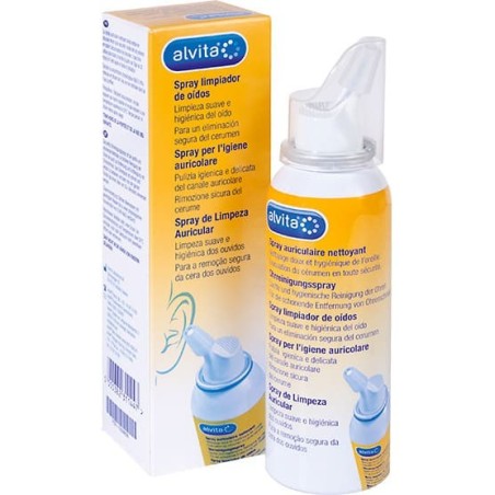 Alvita Spray per l'igiene auricolare pulizia delicata dell'orecchio 100ml Alvita Spray per l'igiene auricolare pulizia delicata dell'orecchio 100ml