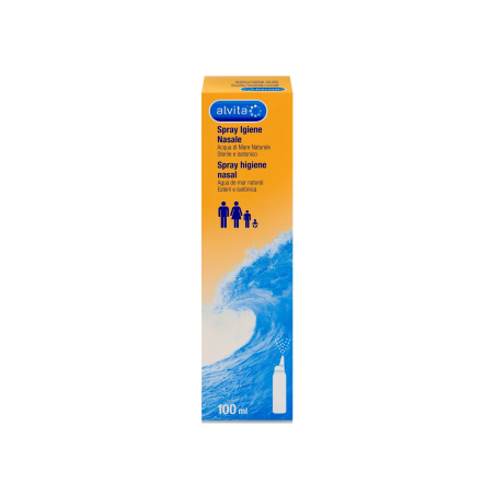 Alvita Spray isotonico per l'igiene nasale di neonati, bambini e adulti 100 ml Alvita Spray isotonico per l'igiene nasale di neonati, bambini e adulti 100 ml