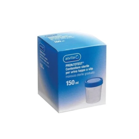 Alvita Contenitore Sterile con tappo a vite per Analisi delle urine 150ml Alvita Contenitore Sterile con tappo a vite per Analisi delle urine 150ml