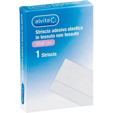 Alvita Striscia Adesiva Elastica in TNT per protezione delle ferite 50x8cm Alvita Striscia Adesiva Elastica in TNT per protezione delle ferite 50x8cm