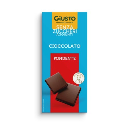 Giusto Tavoletta Cioccolato Fondente Senza Zucchero 85g Giusto Tavoletta Cioccolato Fondente Senza Zucchero 85g