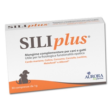 Aurora Biofarma Siliplus integratore per funzionalità epatica di cani e gatti 30 compresse Aurora Biofarma Siliplus integratore per funzionalità epatica di cani e gatti 30 compresse