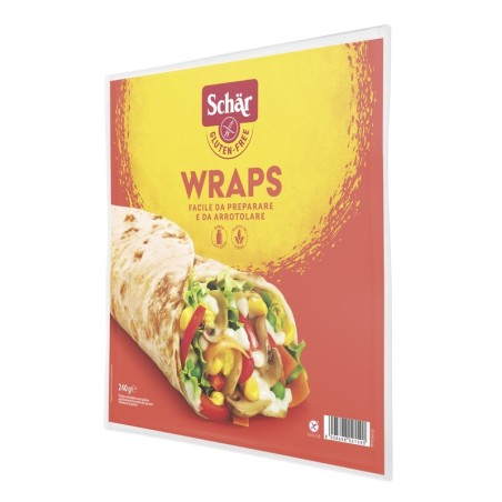 Schar Wraps Piadina arrotolabile senza glutine pronta da preparare 240 g Schar Wraps Piadina arrotolabile senza glutine pronta da preparare 240 g