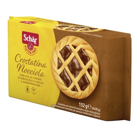 Schar Crostatina senza glutine alla nocciola e cacao 4 monoporzioni Schar Crostatina senza glutine alla nocciola e cacao 4 monoporzioni