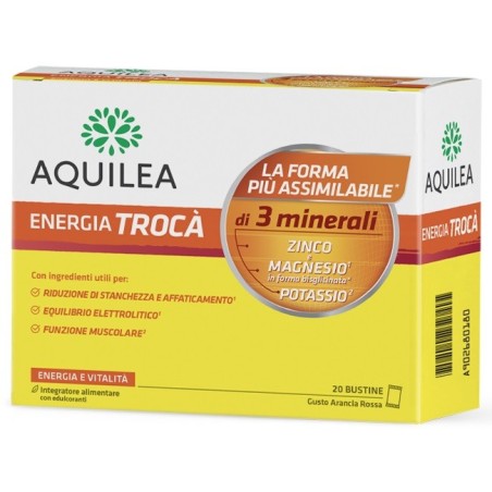 Trocà integratore di magnesio, zinco e potassio all'arancia rossa 20 bustine Trocà integratore di magnesio, zinco e potassio all'arancia rossa 20 bustine