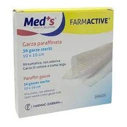 Garza Meds Farmactive Paraffinata Sterile 10x10 cm scatola 36 pezzi