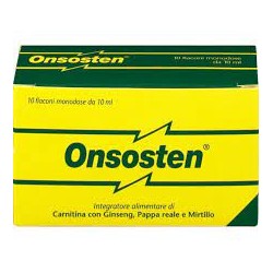 Onsosten integratore tonico adattogeno per stanchezza fisica e mentale 10 flaconcini