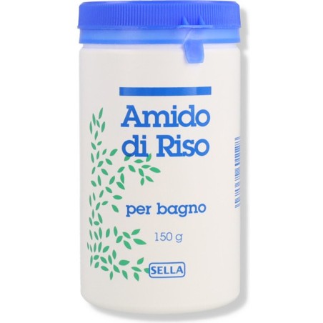 Sella Amido di riso per bagno rinfrescante lenitivo idratante 150 g Sella Amido di riso per bagno rinfrescante lenitivo idratante 150 g