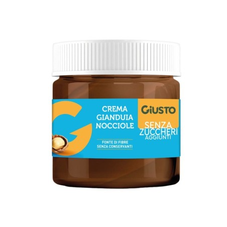 Giusto Crema Spalmabile Gianduia e Nocciola Senza zuccheri aggiunti 200 g Giusto Crema Spalmabile Gianduia e Nocciola Senza zuccheri aggiunti 200 g