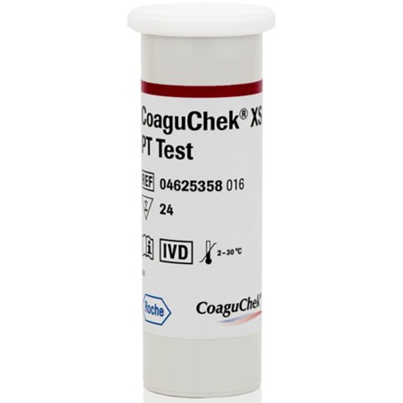 Coaguchek XS PT Test strisce reattive per dispositivo autodiagnostico 24 pezzi Coaguchek XS PT Test strisce reattive per dispositivo autodiagnostico 24 pezzi