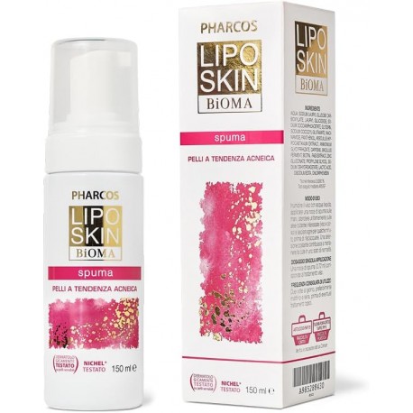 Pharcos Liposkin Bioma spuma detergente per pelli a tendenza acneica 150 ml