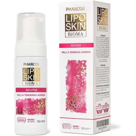 Pharcos Liposkin Bioma spuma detergente per pelli a tendenza acneica 150 ml Pharcos Liposkin Bioma spuma detergente per pelli a tendenza acneica 150 ml