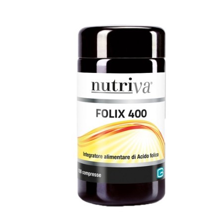 Nutriva Folix 400 integratore a base di acido folico 100 compresse Nutriva Folix 400 integratore a base di acido folico 100 compresse