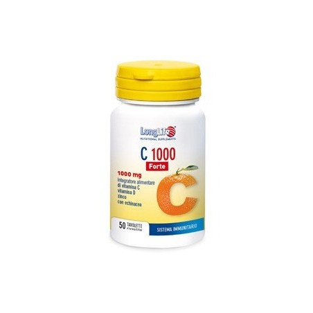Longlife C 1000 Forte integratore per sistema immunitario 50 tavolette Longlife C 1000 Forte integratore per sistema immunitario 50 tavolette