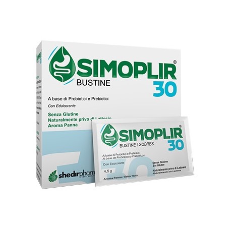 Simoplir 30 integratore con Probiotici e Prebiotici per favorire il transito intestinale 12 bustine