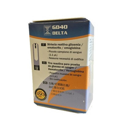 GD40 Delta Striscia reattiva glicemia/ emtocritico / emoglobina 25 pezzi