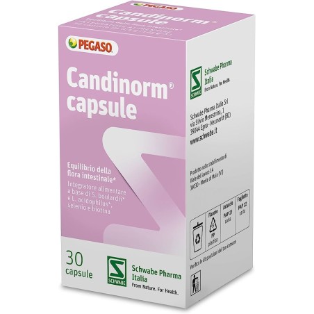 Pegaso Candinorm integratore per flora batterica intestinale 30 capsule Pegaso Candinorm integratore per flora batterica intestinale 30 capsule
