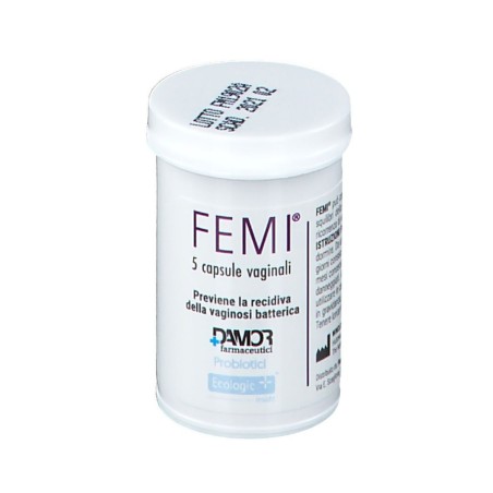 Femi 5 Capsule Vaginali per vaginosi e vaginiti Femi 5 Capsule Vaginali per vaginosi e vaginiti