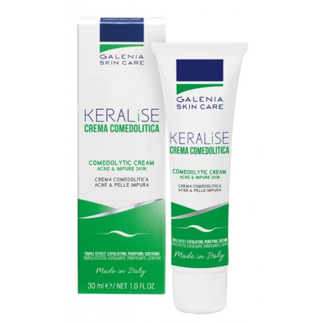 Keralise Crema comedolidica per il viso pelle impura e acne acido glicolico 6% 30 ml