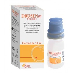 Drusenoff Collirio – Gocce oculari con luteina, zeaxantina e acido ialuronico. Flacone da 10 ml.