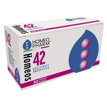 Homeos 42 globuli omeopatici 30 tubi monodose Homeos 42 globuli omeopatici 30 tubi monodose