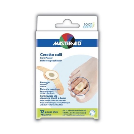 Master Aid Foot Care Cerotto calli per rimozione di calli e duroni 71x22mm Master Aid Foot Care Cerotto calli per rimozione di calli e duroni 71x22mm