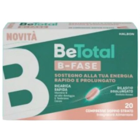 Be-total B Fase integratore con vitamine B ad alto dosaggio 20 compresse Be-total B Fase integratore con vitamine B ad alto dosaggio 20 compresse