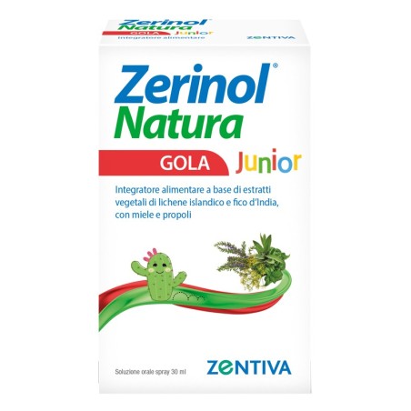 Zerinol Natura Gola Junior Spray fluidificante per secrezioni bronchiali 30 ml Zerinol Natura Gola Junior Spray fluidificante per secrezioni bronchiali 30 ml