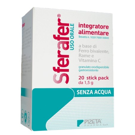 Sferafer integratore a base di ferro 20 stick pack Sferafer integratore a base di ferro 20 stick pack