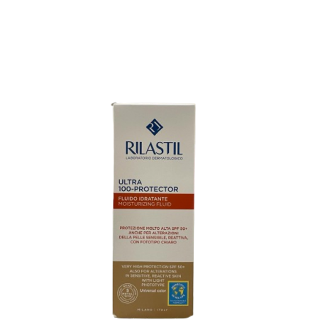 Rilastil Ultra 100 Protector COLOR - Fluido protezione solare spf 50+ pelle chiara e sensibile 50 ml