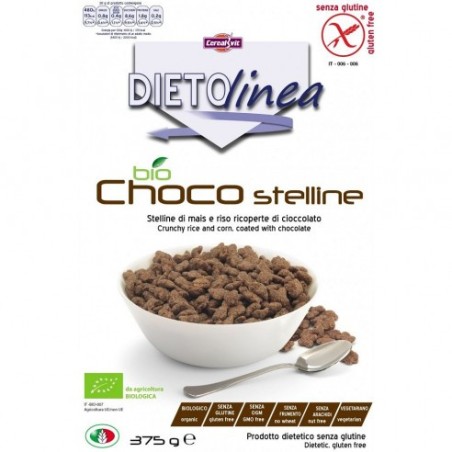 Cerealvit Dietolinea Bio Choco Stelline cereali al cioccolato senza glutine 375 g Cerealvit Dietolinea Bio Choco Stelline cereali al cioccolato senza glutine 375 g