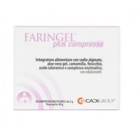 Faringel Plus integratore per il benessere delle vie respiratorio 20 compresse masticabili Faringel Plus integratore per il benessere delle vie respiratorio 20 compresse masticabili