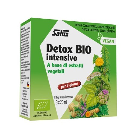 Detox BIO Intensivo Integratore per Funzioni Depurative dell'organismo 3 x 20 ml Detox BIO Intensivo Integratore per Funzioni Depurative dell'organismo 3 x 20 ml