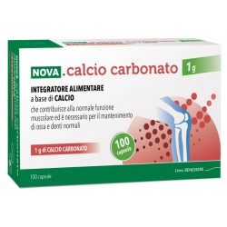 Nova Calcio Carbonato 1 g per ossa e denti 100 capsule