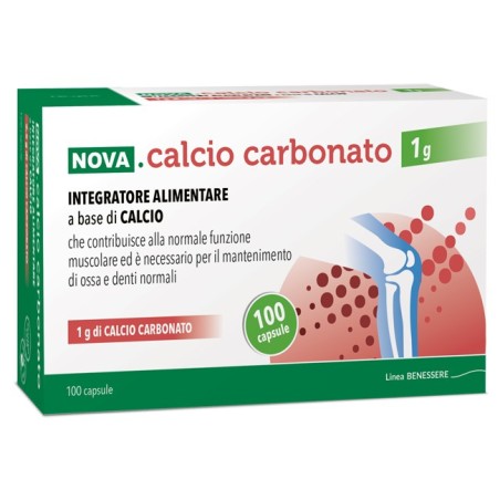 Nova Calcio Carbonato 1g 100 Capsule Nova Calcio Carbonato 1g 100 Capsule