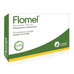 Flomel – Integratore drenante e antinfiammatorio a base di bromelina. Confezione da 30 compresse