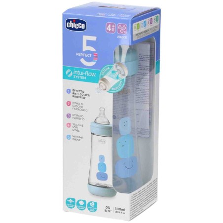 Chicco Perfect 5 Biberon Boy Flusso Veloce 300ml Chicco Perfect 5 Biberon Boy Flusso Veloce 300ml