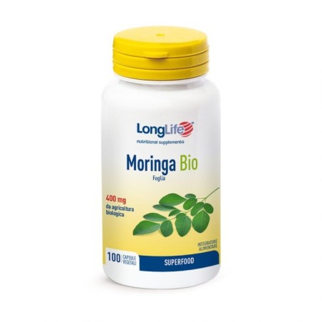 LongLife Moringa Bio 400mg Integratore 100 capsule vegetali LongLife Moringa Bio 400mg Integratore 100 capsule vegetali