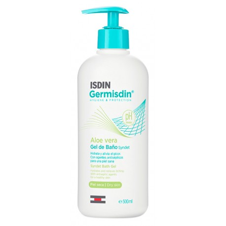 ISDIN Germisdin Aloe Vera Gel da bagno detergente per pelle secca e prurito 500 ml