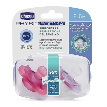 Chicco PhysioForma Gommottino Girl per bambini 2-6 mesi 2 pezzi Chicco PhysioForma Gommottino Girl per bambini 2-6 mesi 2 pezzi