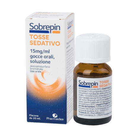 Sobrepin Tosse Sedativo 15 mg/ml gocce orali soluzione 20 ml Sobrepin Tosse Sedativo 15 mg/ml gocce orali soluzione 20 ml