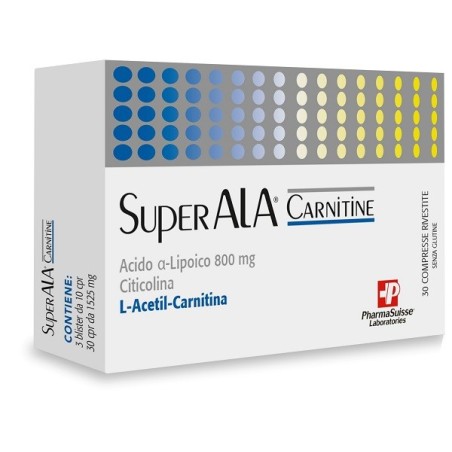SuperALA Carnitine integratore per stanchezza e affaticamento 30 compresse SuperALA Carnitine integratore per stanchezza e affaticamento 30 compresse